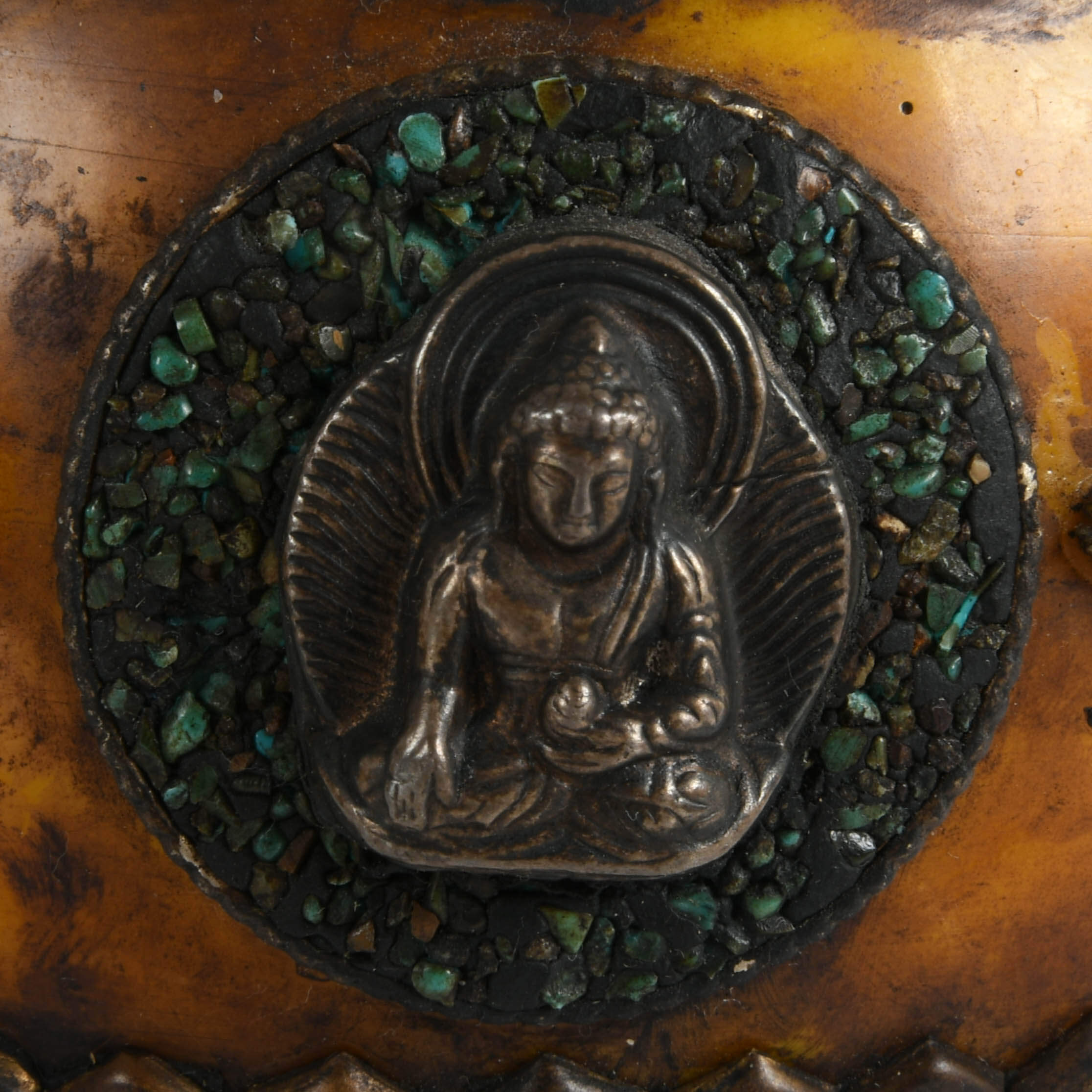 Grouping of Three Tibetan Ritual Items: Prayer Wheel and Dhupur Rice Pots-6