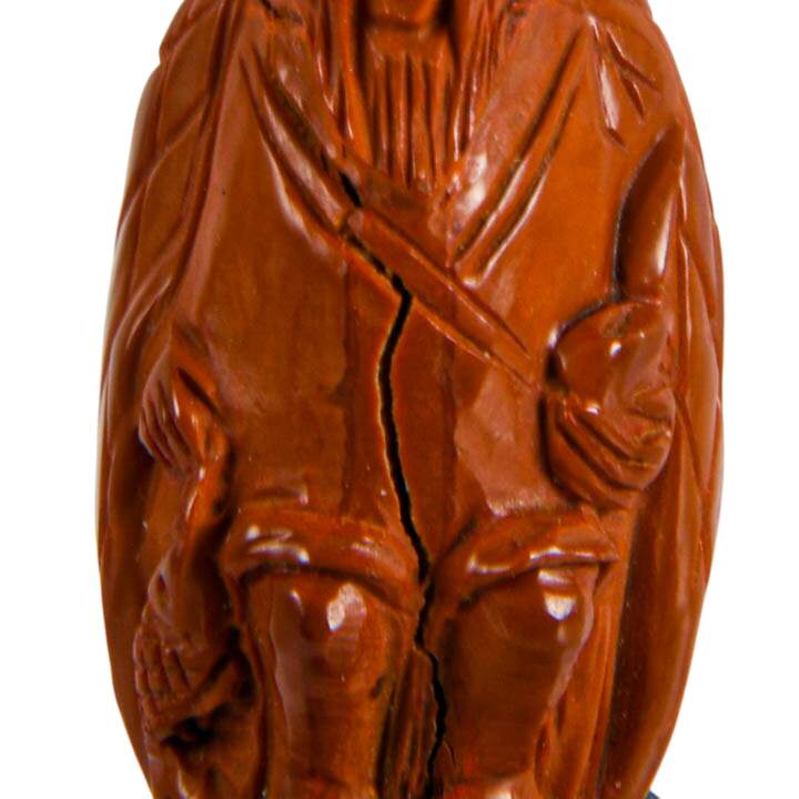 Chinese Carved Items Including Fruit Pit, Rose Quartz and Xiu Jade-9