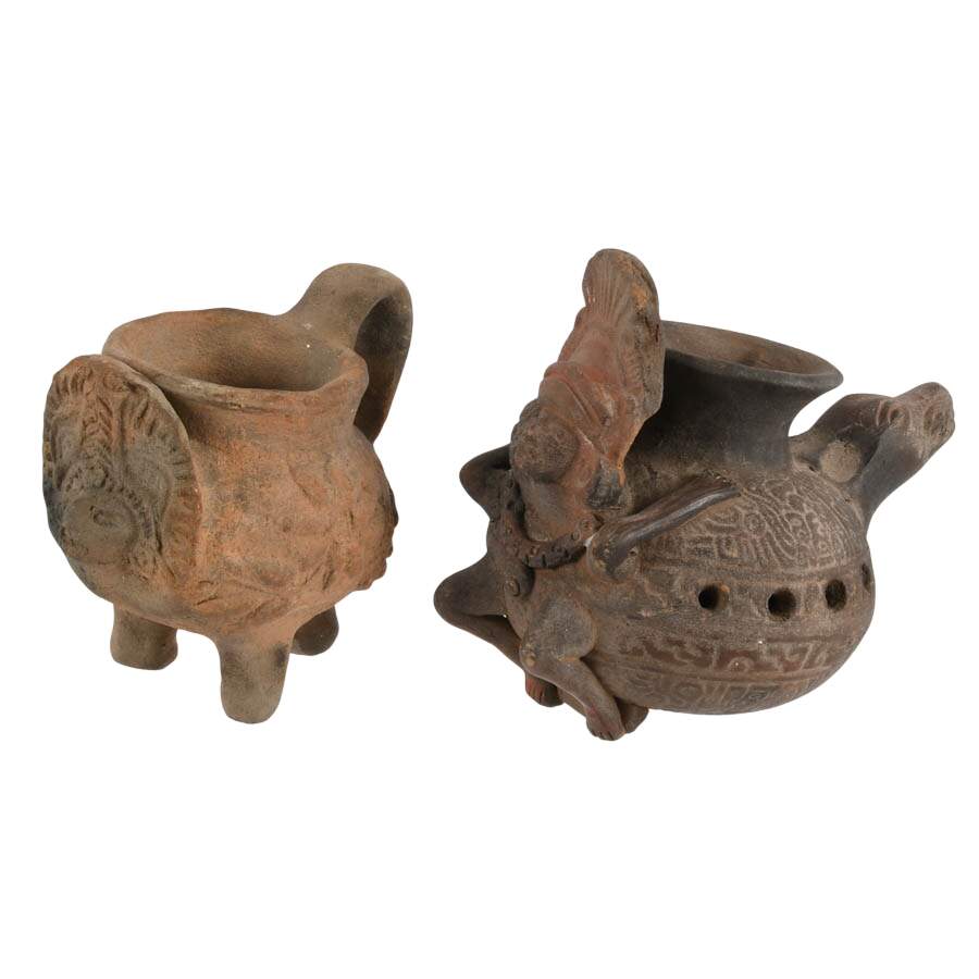 Pair of Pre-Columbian Replica Offering Pots-2