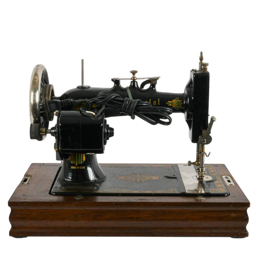 Antique "Our Special" Rotary Treadle Sewing Machine with Carrying Case-8