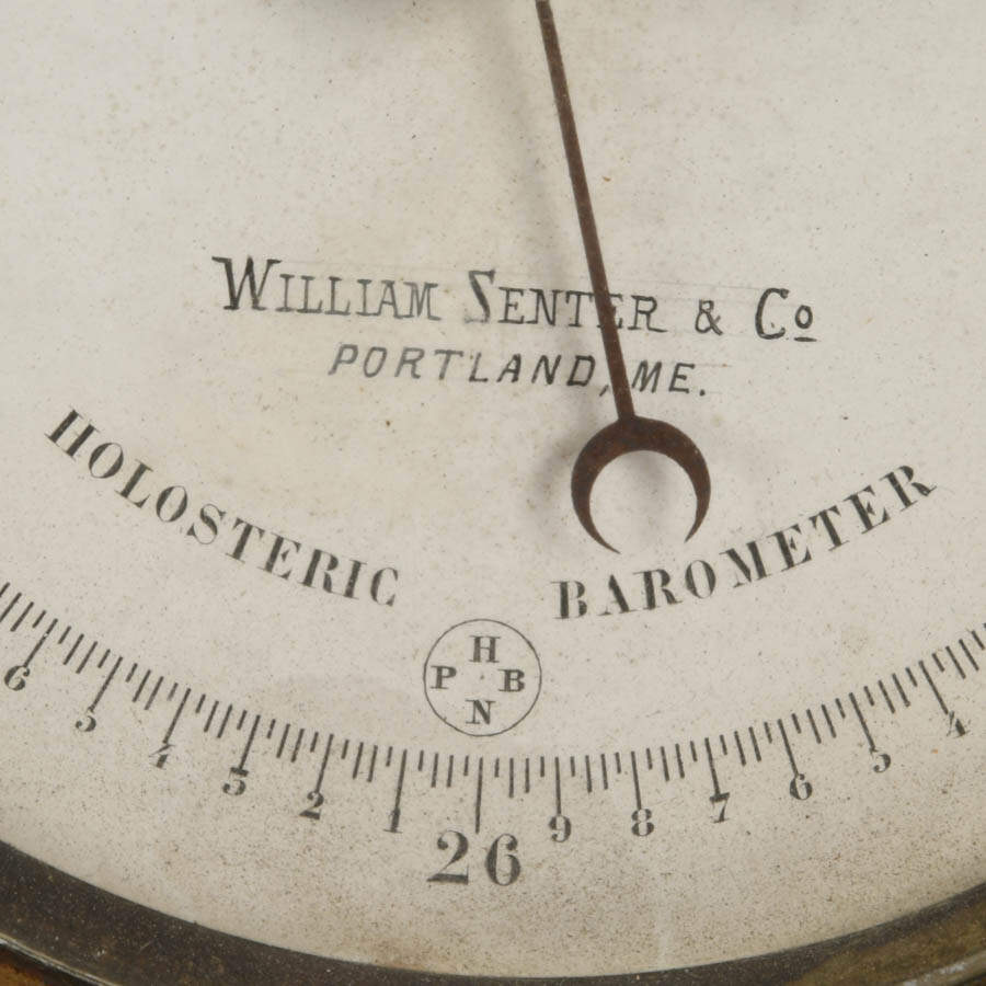 19th-Century William Senter & Co. Brass Barometer-2