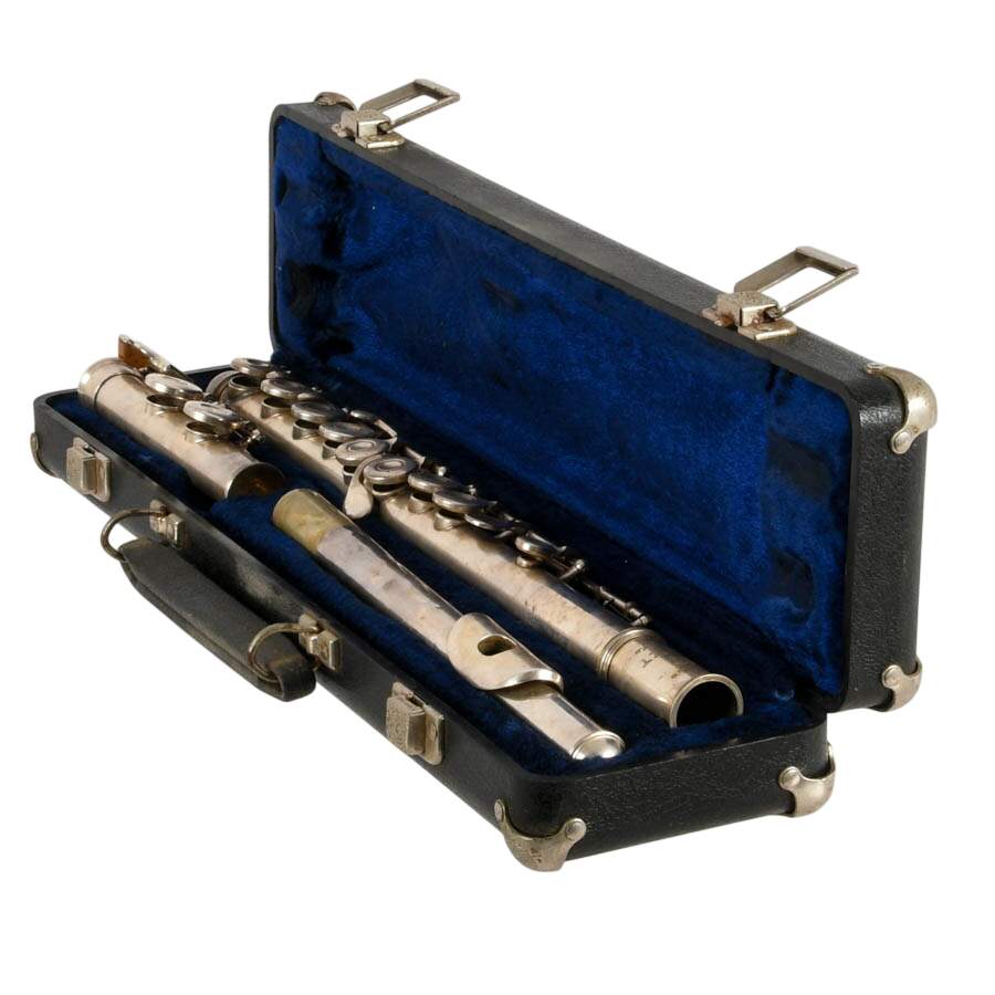 C. H. Bettoney "Cadet" Silver-Plated Flute and Case-3