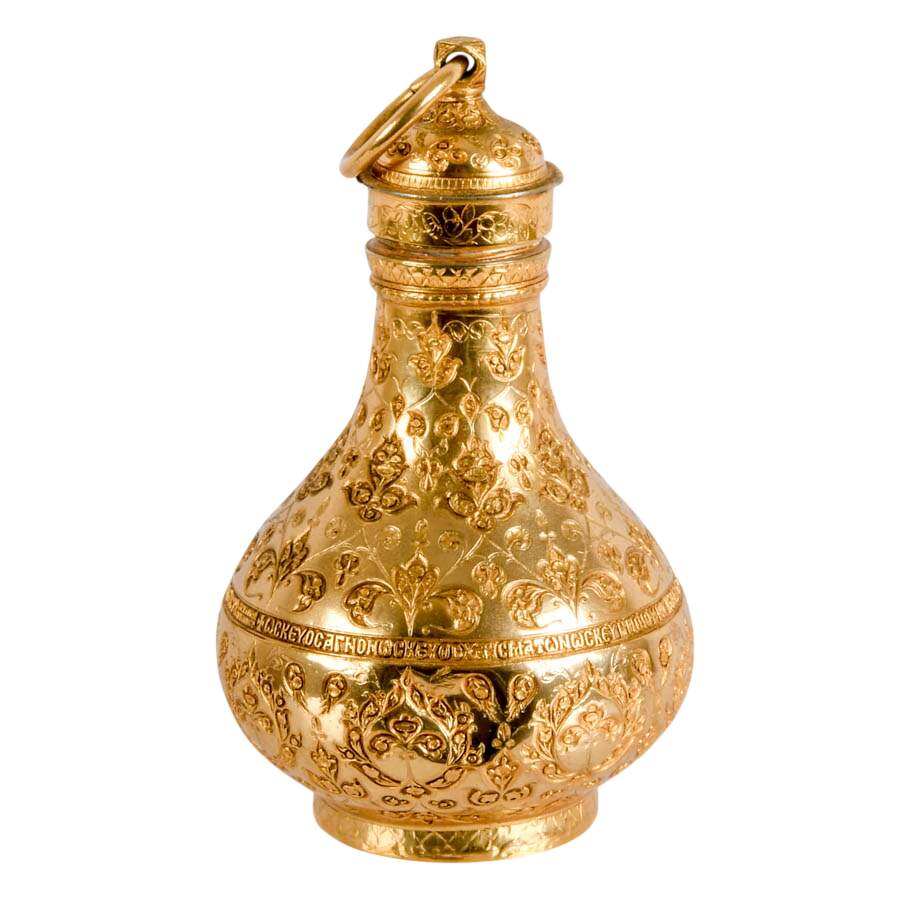 Benaki Museum Gold-Plated Replica Holy Oil Flask-2