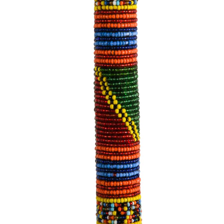 African Maasai Wood and Bead Rungu-3