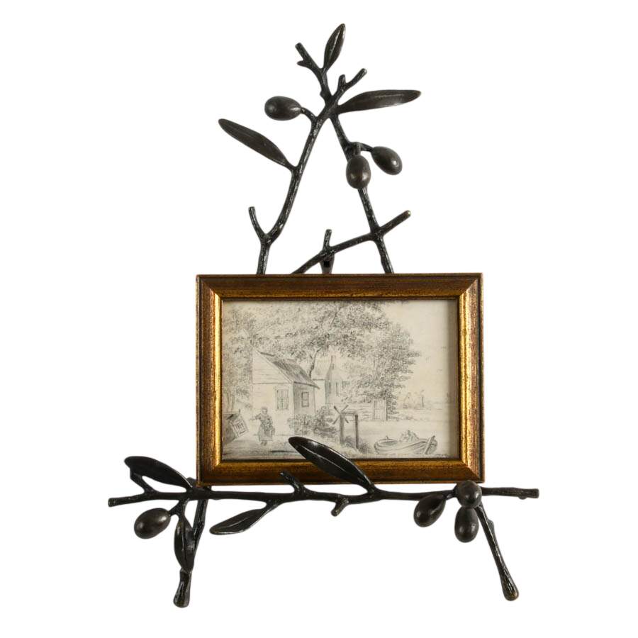 Michael Aram Olive Branch Easel with Hand-Drawn Dutch Picture-1