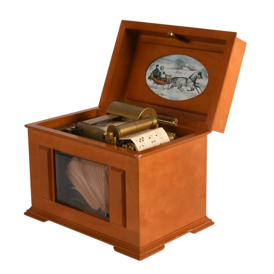 1990s Mr. Christmas Music in Motion Fifteen Song Music Box-5
