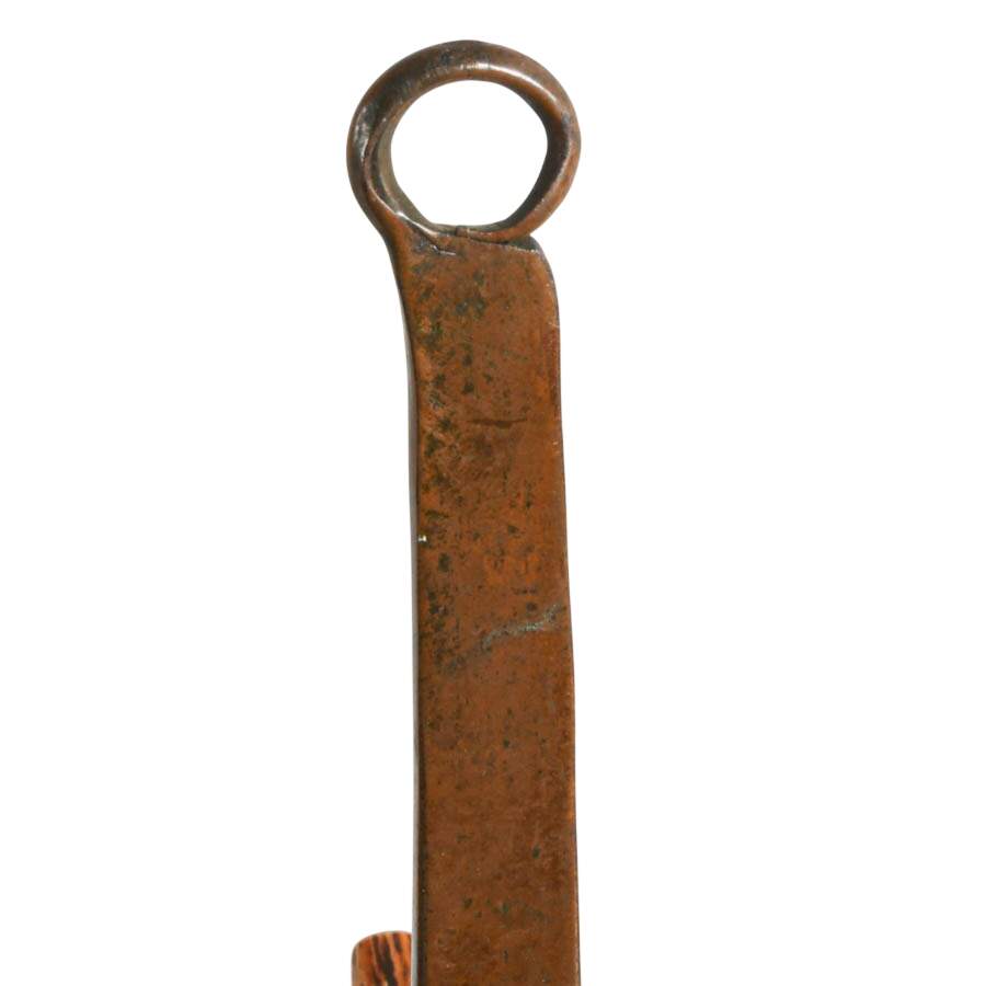 Two Antique Hand Tooled Items: Copper Spoon and Burdizzo Farrier Hoof Knife-3