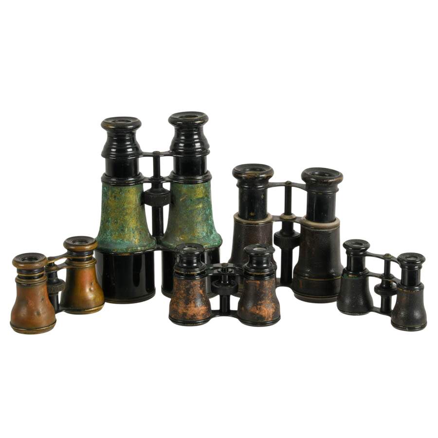 5 French Binoculars Including Lacroix, Lemaire, and J. Seymour & Sons-1