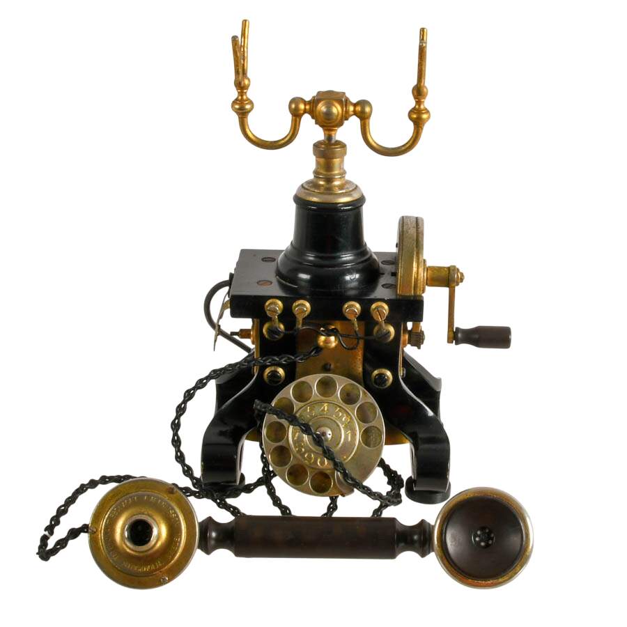 Antique L.M. Ericsson AC110 "Eiffel Tower" Skeleton Telephone-6