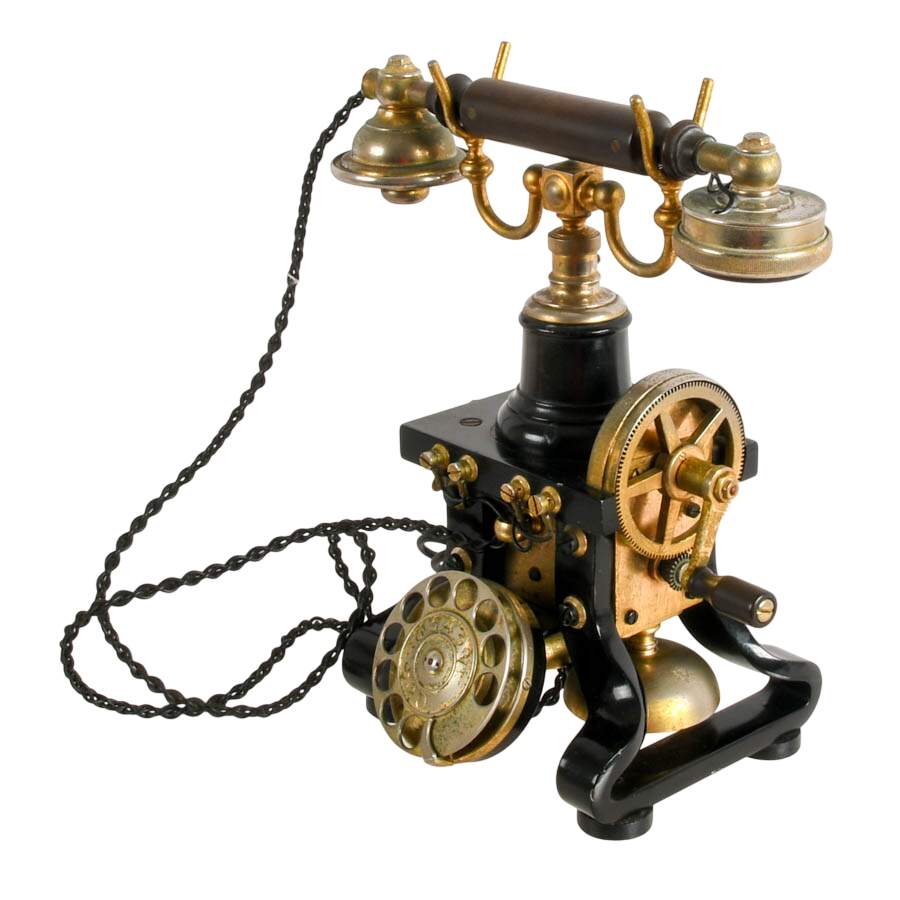 Antique L.M. Ericsson AC110 "Eiffel Tower" Skeleton Telephone-2
