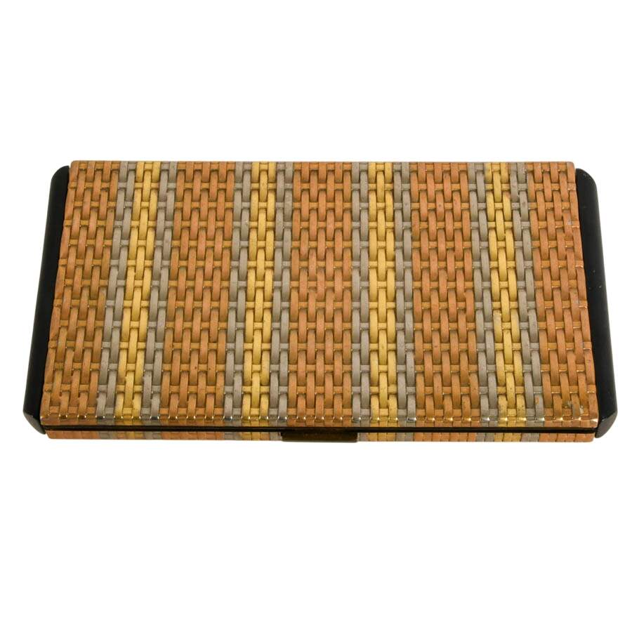 Mid-Century Evans Metal and Bakelite Cigarette Case-1