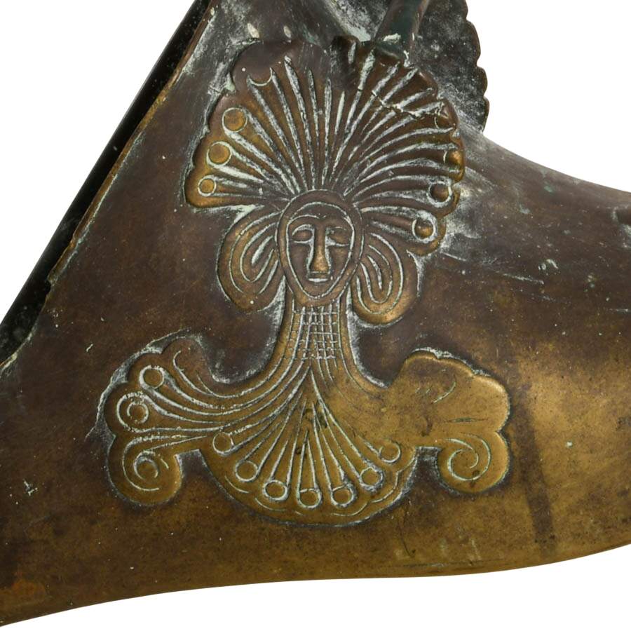 Solid Brass Latin American Conquistador-Style Stirrup Boot-4
