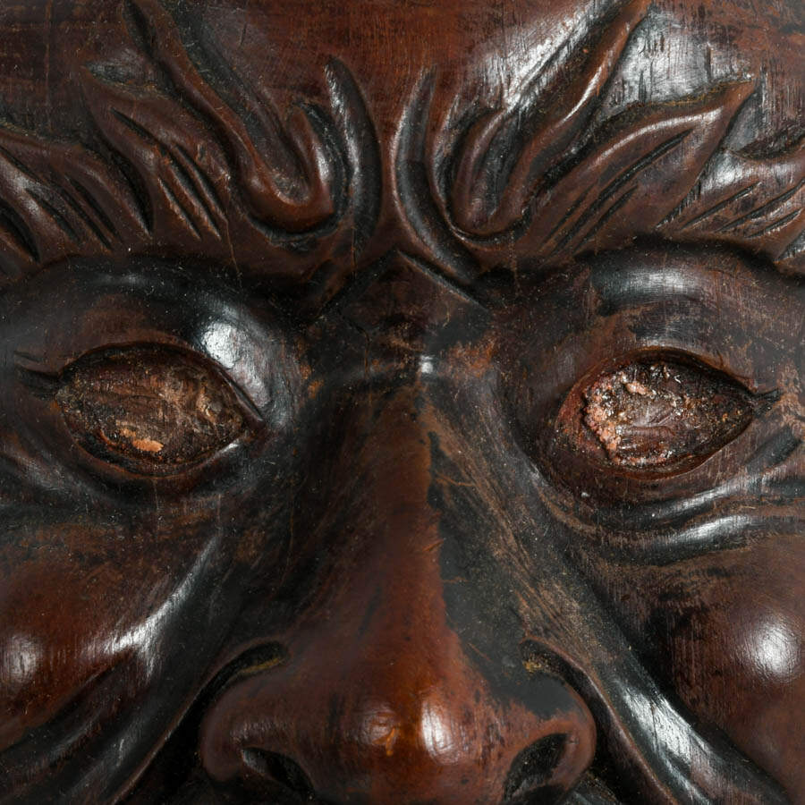 Antique Hand-Carved Chinese Wooden Mask from Yanni Prop Department-5