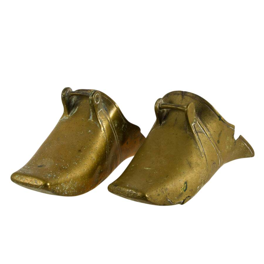 Two Conquistador-Style Brass Slipper Stirrups-1