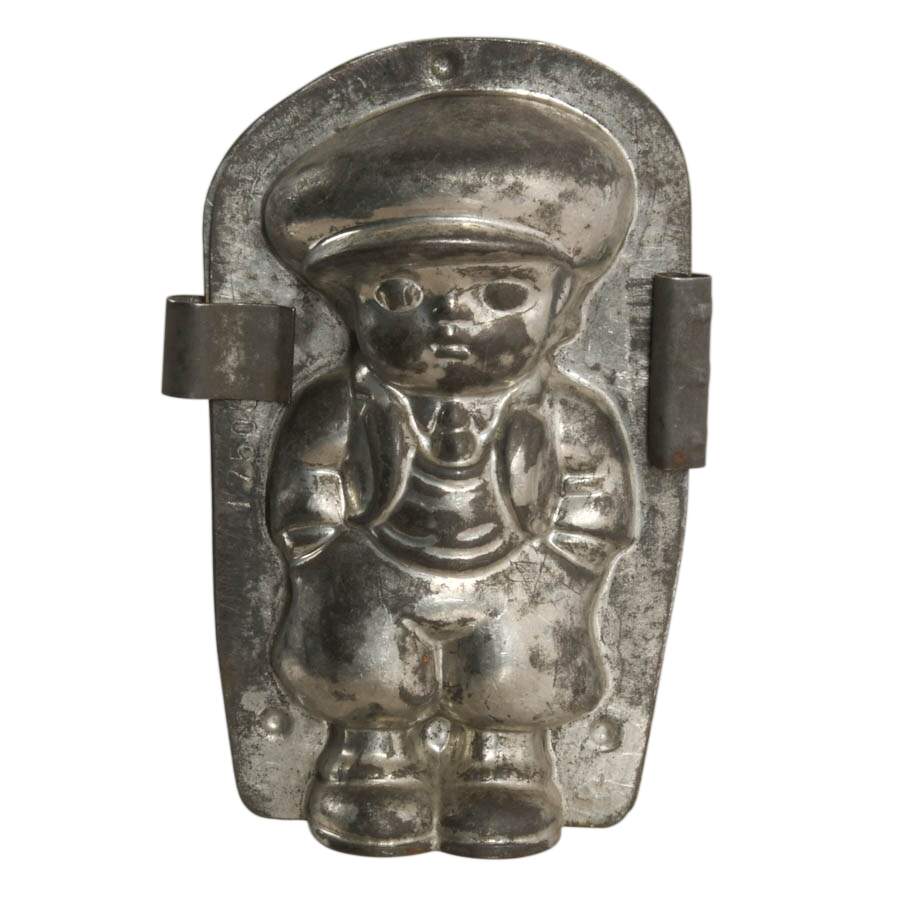 Antique German Boy Chocolate Mold-1