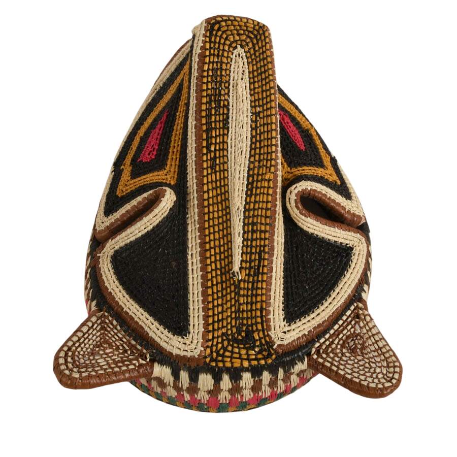 Hand-Woven Babirusa Mask from Emberá Tribe-3
