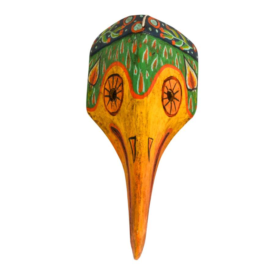 Guatemalan Hand-Carved Wood Toucan Mask-1