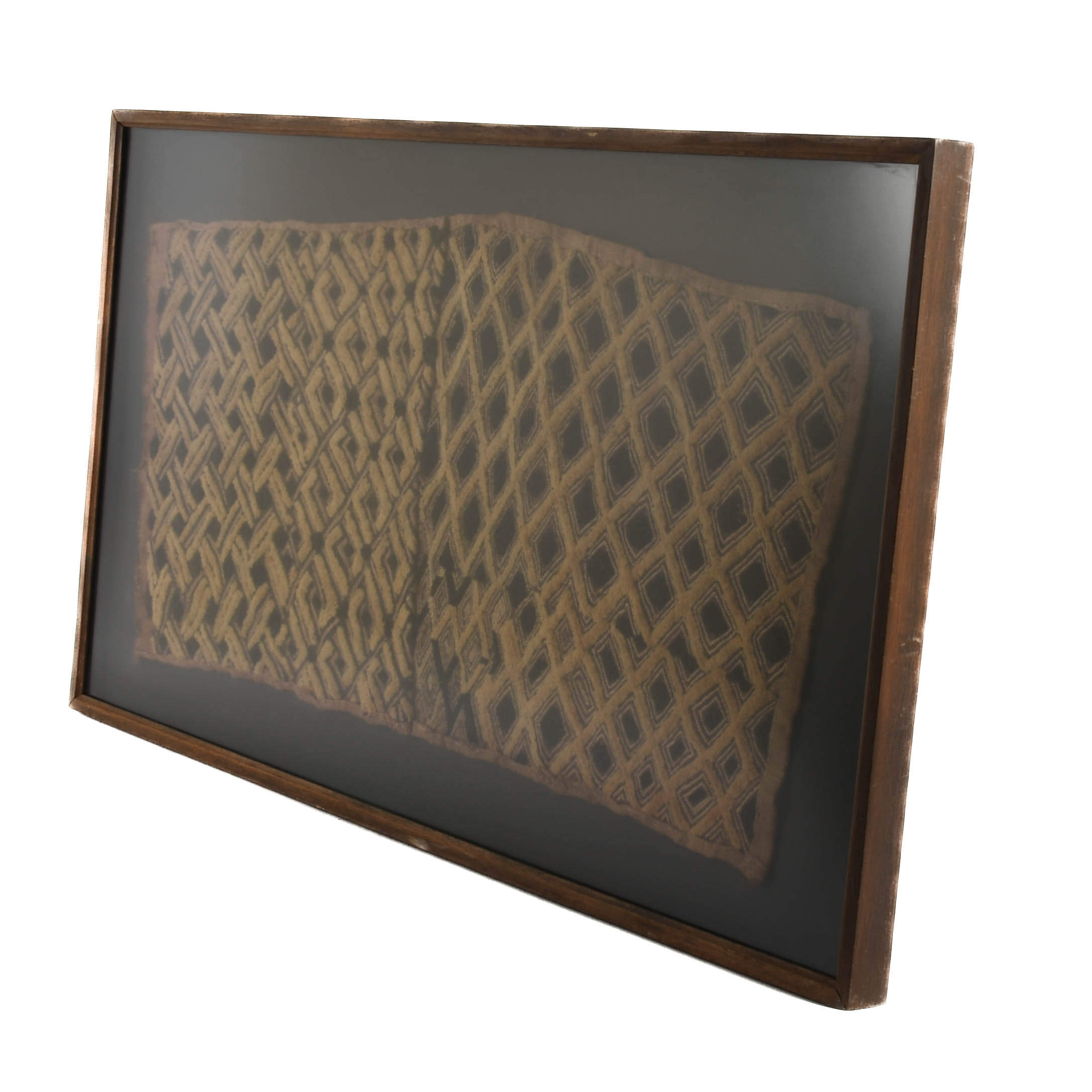 Framed African Shoowa Kuba Cloth-5