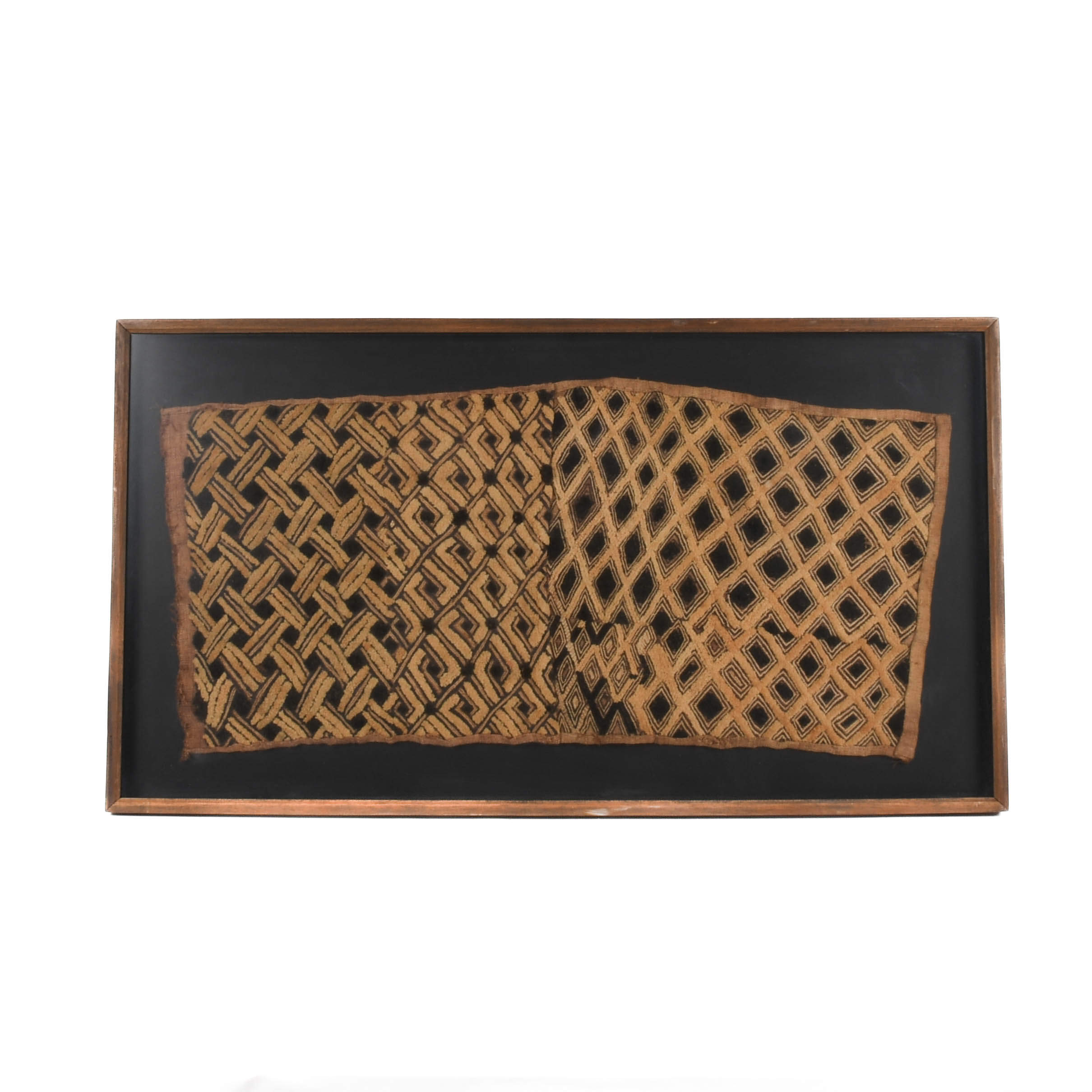 Framed African Shoowa Kuba Cloth-1