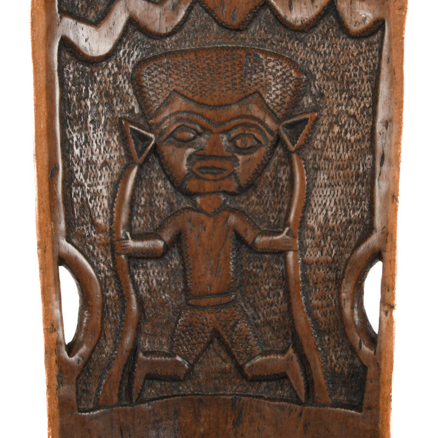 African Carved Wood Birthing Chair-7