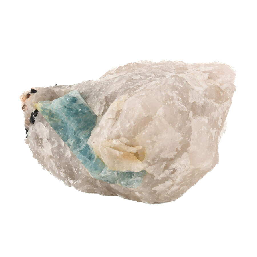 Smoky Quartz, Aquamarine, and Tourmaline Mineral Specimen-2
