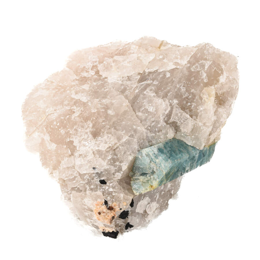 Smoky Quartz, Aquamarine, and Tourmaline Mineral Specimen-1