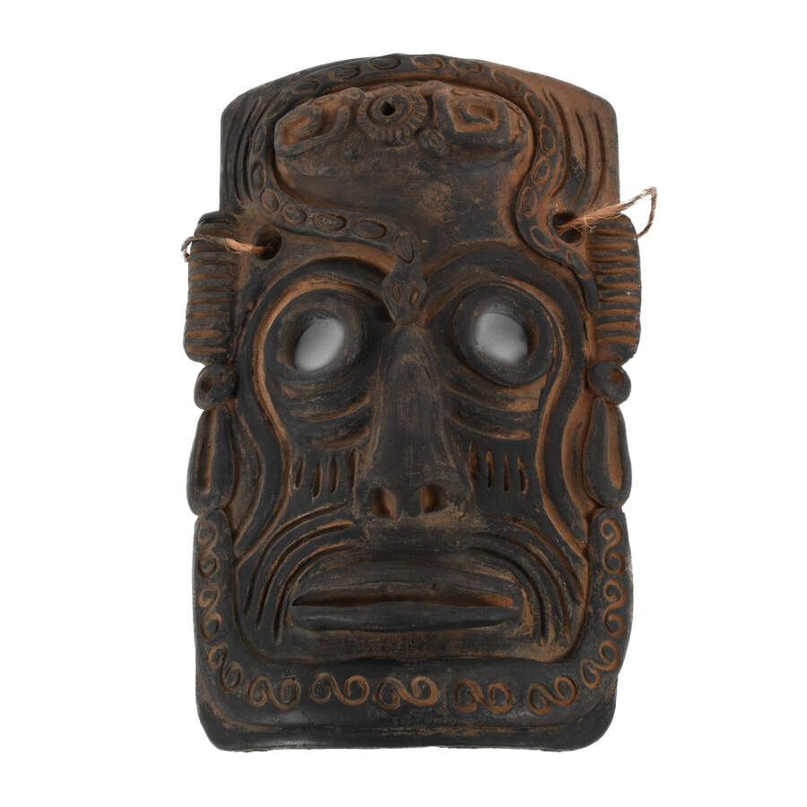 Clay Guatemalan Ceremonial Tribal Mask-4
