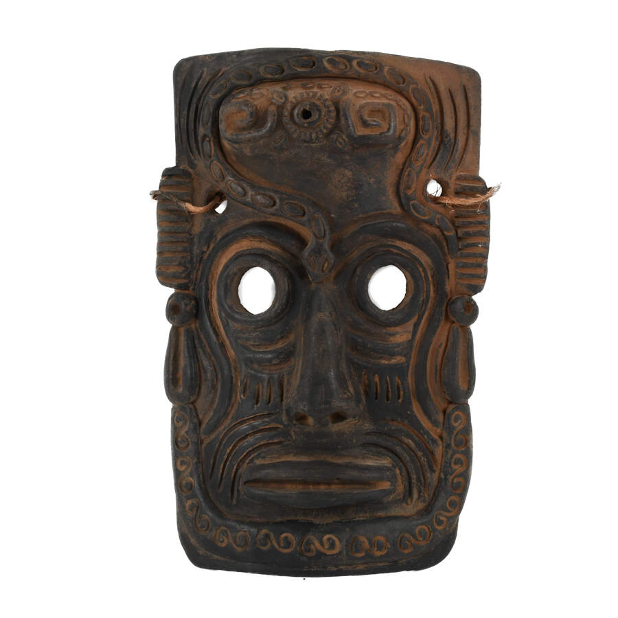 Clay Guatemalan Ceremonial Tribal Mask-1