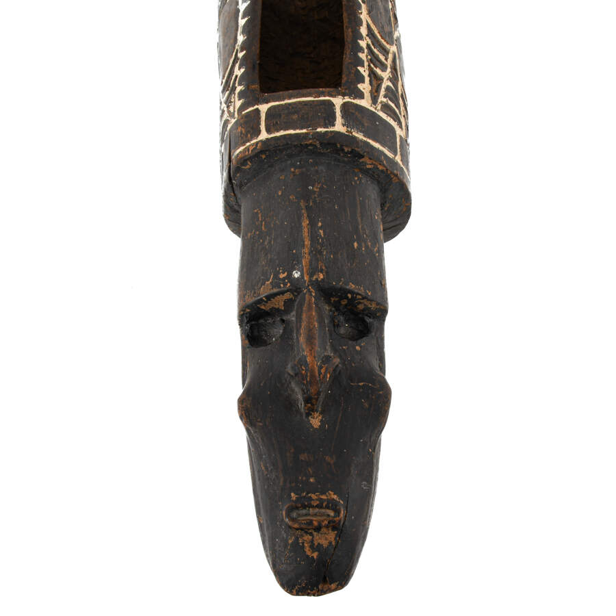 Figural African Mask Mofit Slit Gong-5