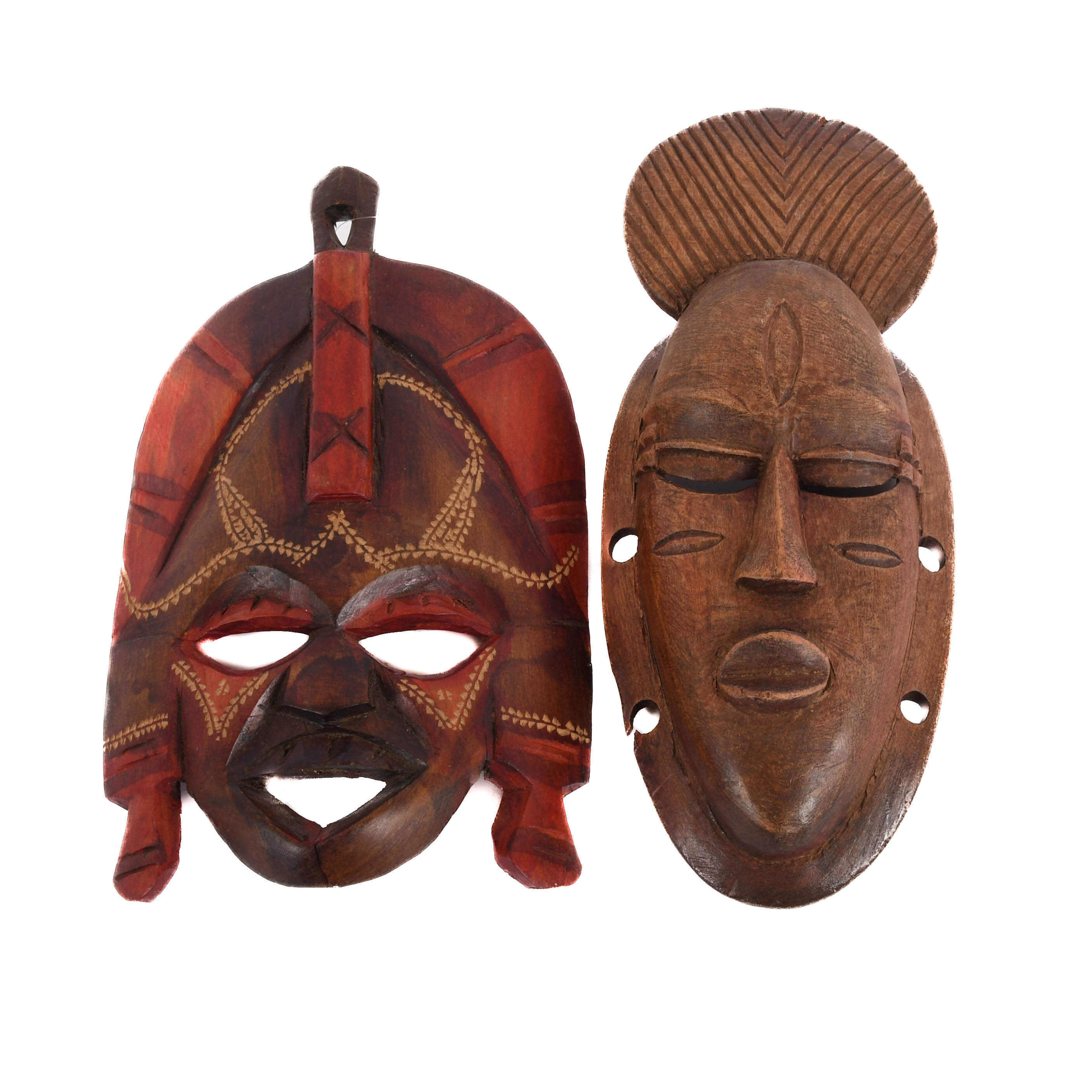 Grouping of Seven Wood Carved African Mask-3