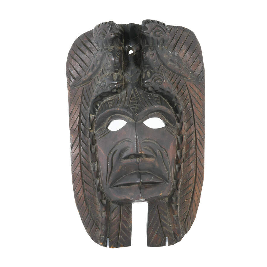 Antique Hand-Carved South American Mask-1