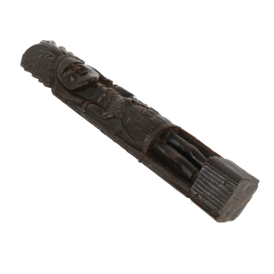 Hand-Carved Wooden Native American Statue-6