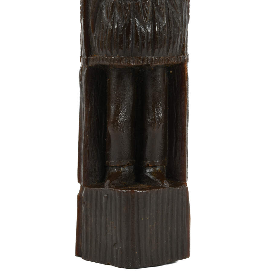 Hand-Carved Wooden Native American Statue-4