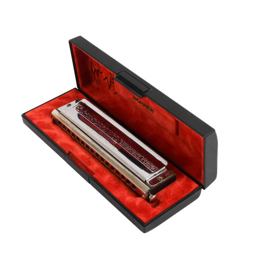 Hohner 64 Chromonica 280c with Jim Zeller Autographed Case-4