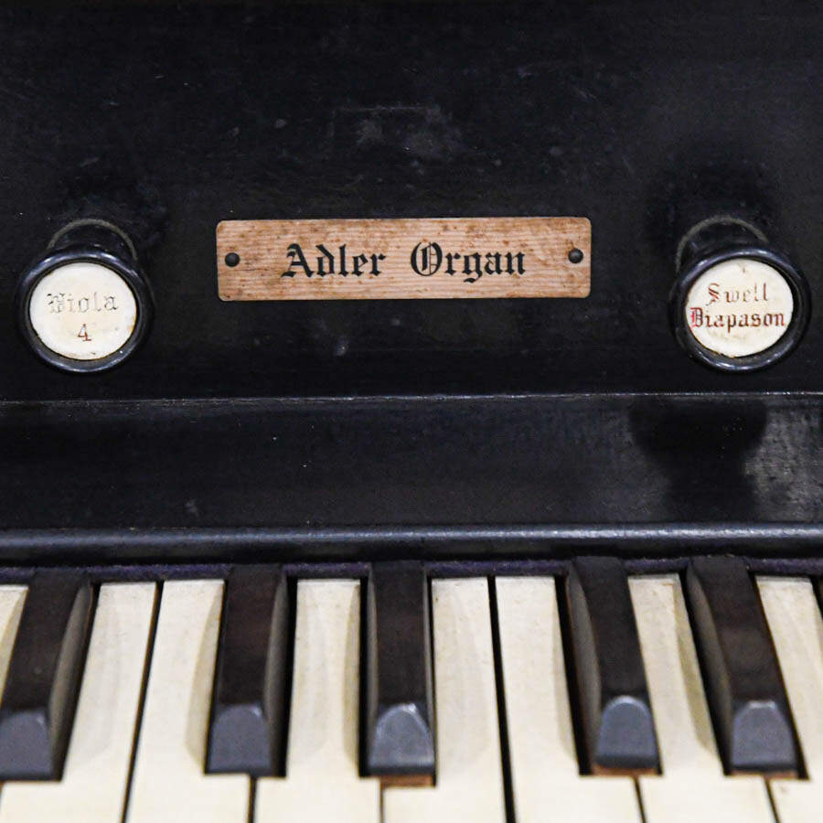 Antique Victorian Adler Walnut Pump Organ-5