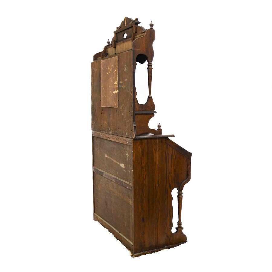 Antique Victorian Adler Walnut Pump Organ-4