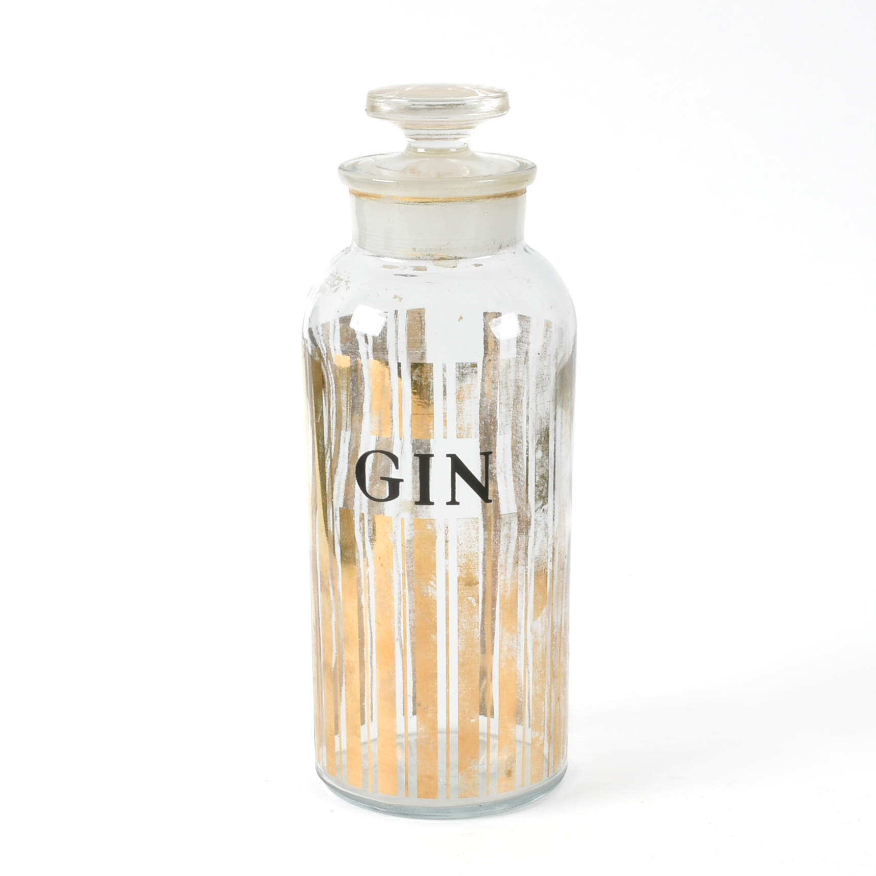 Antique T.C. Wheaton & Co. Gold Detail Gin Bottle-1