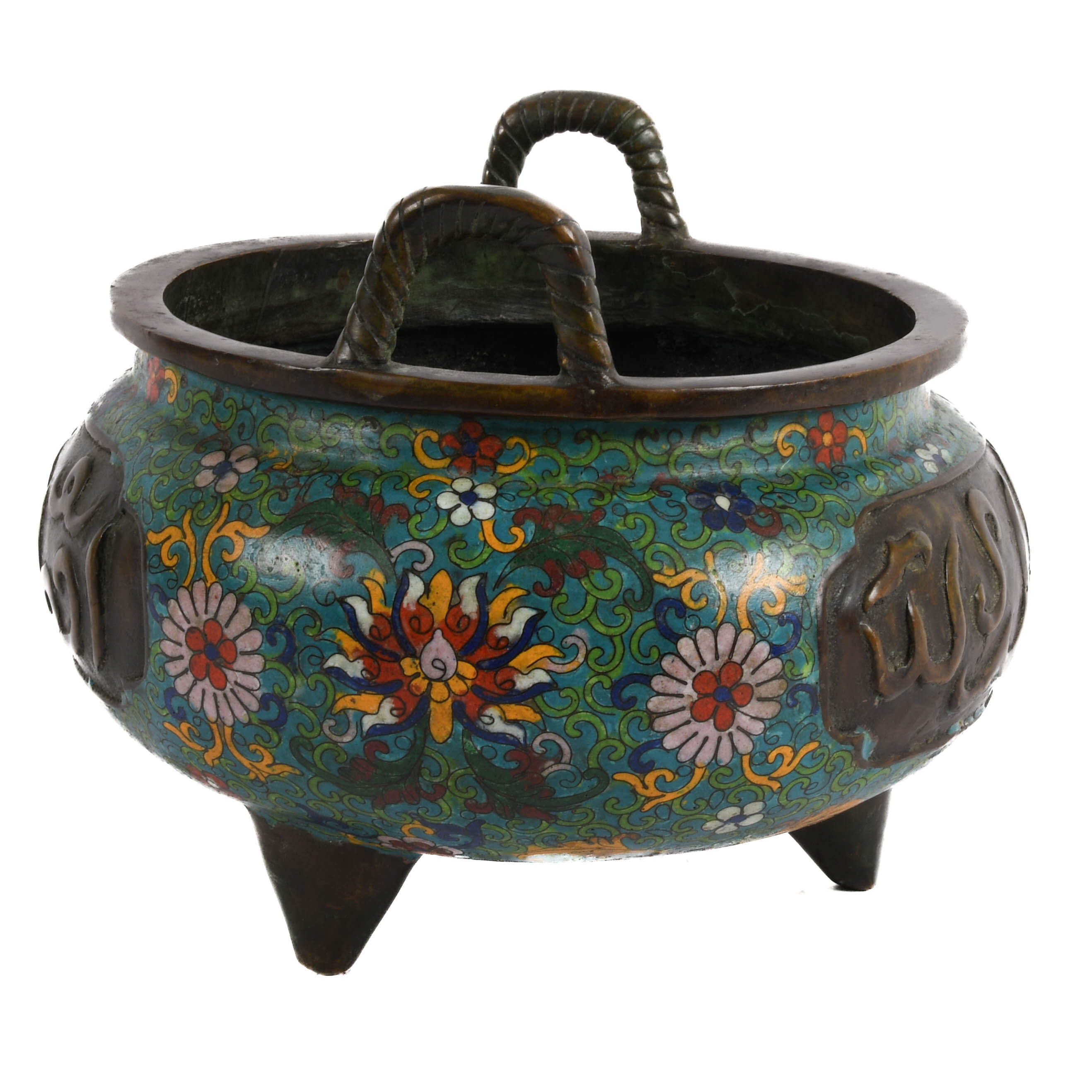 Islamic Cloisonné Enamel Vase-5