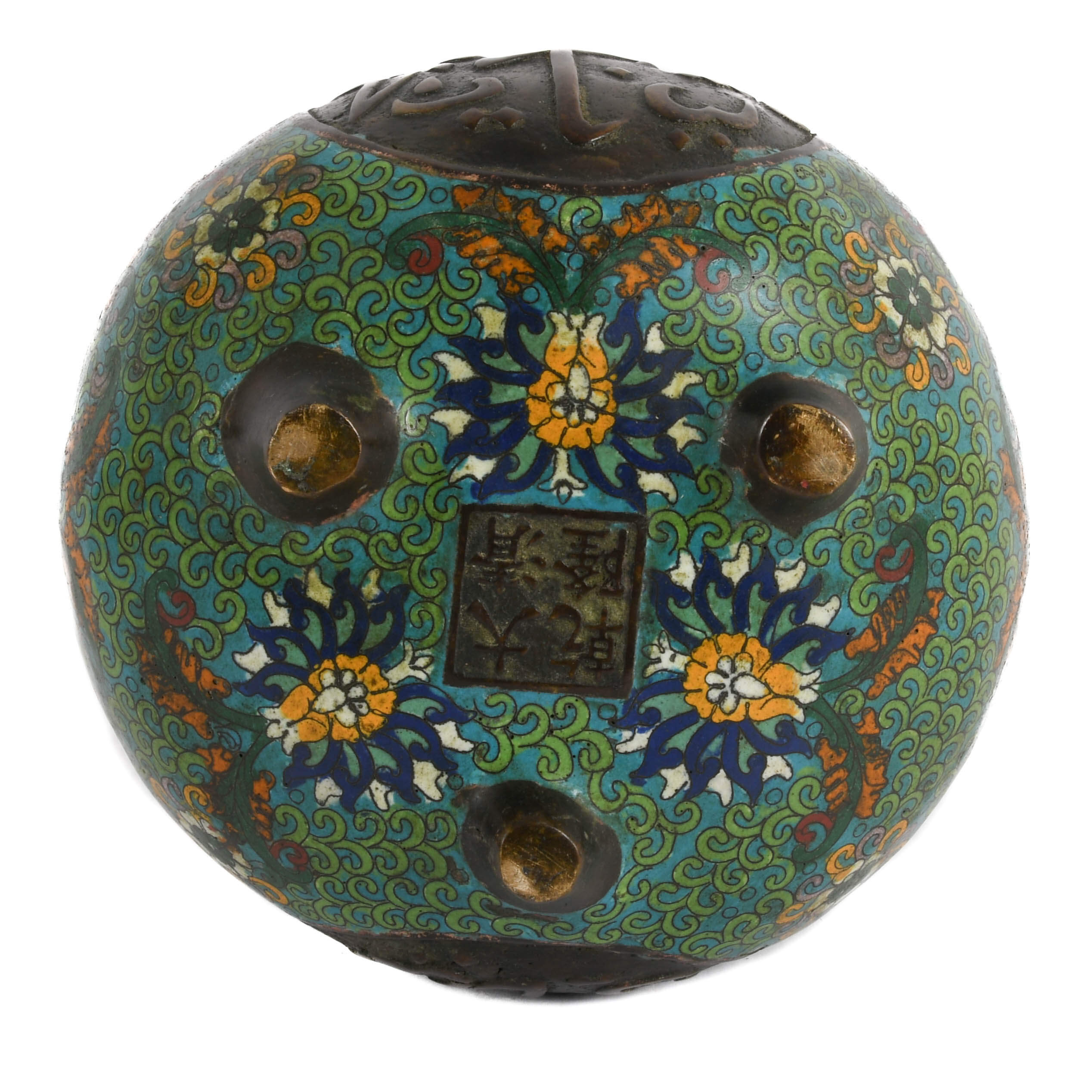 Chinese Cloisonné Enamel Ormolu Vase-5