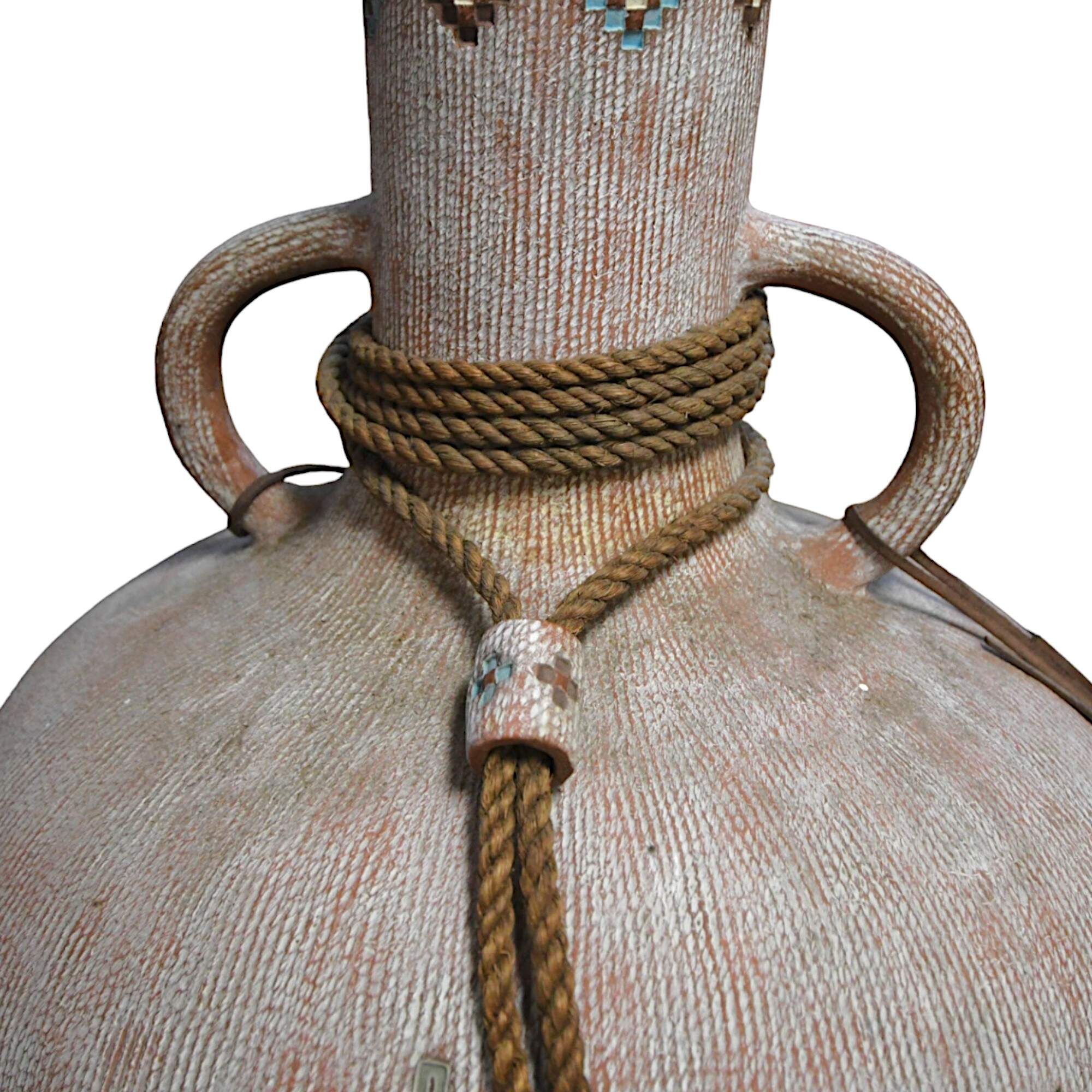 Jack Moulthrop Signed Ceramic Native American Inspired Large Vessel-8