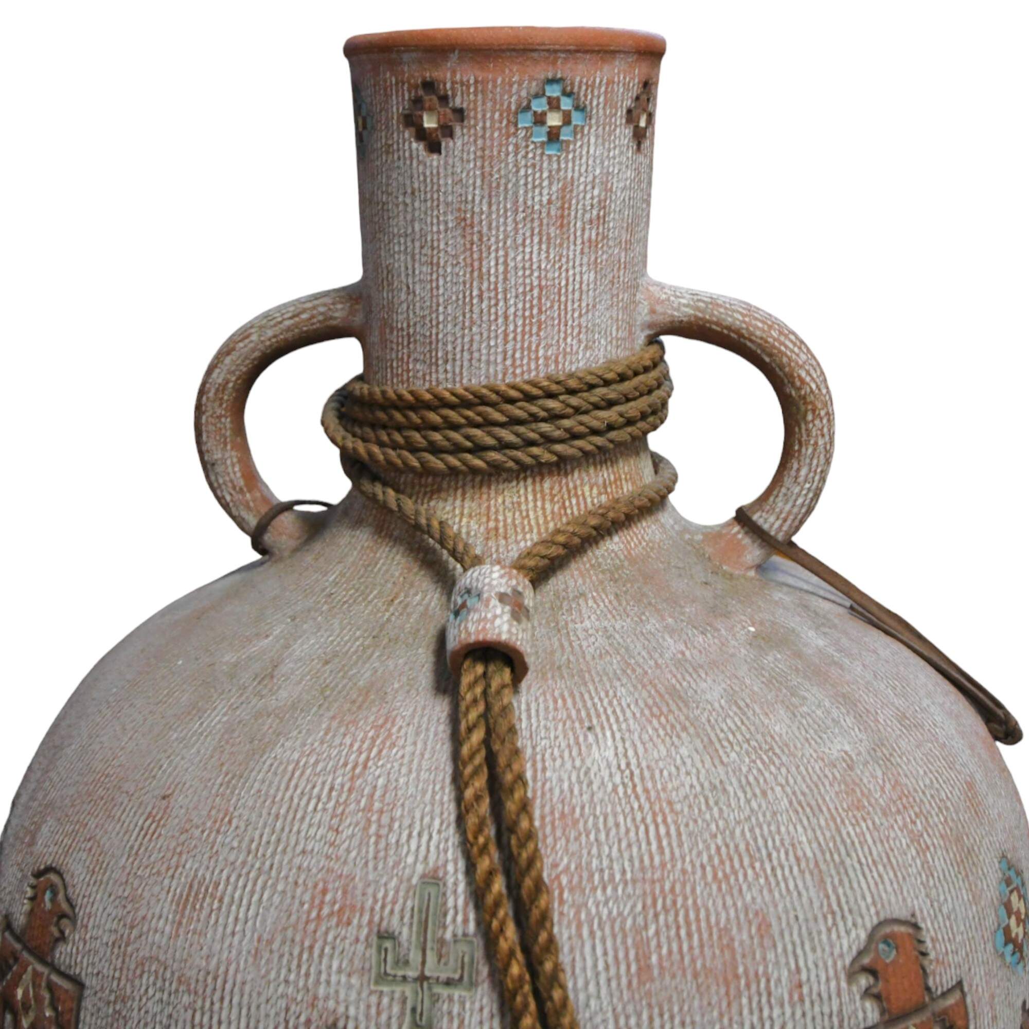 Jack Moulthrop Signed Ceramic Native American Inspired Large Vessel-7