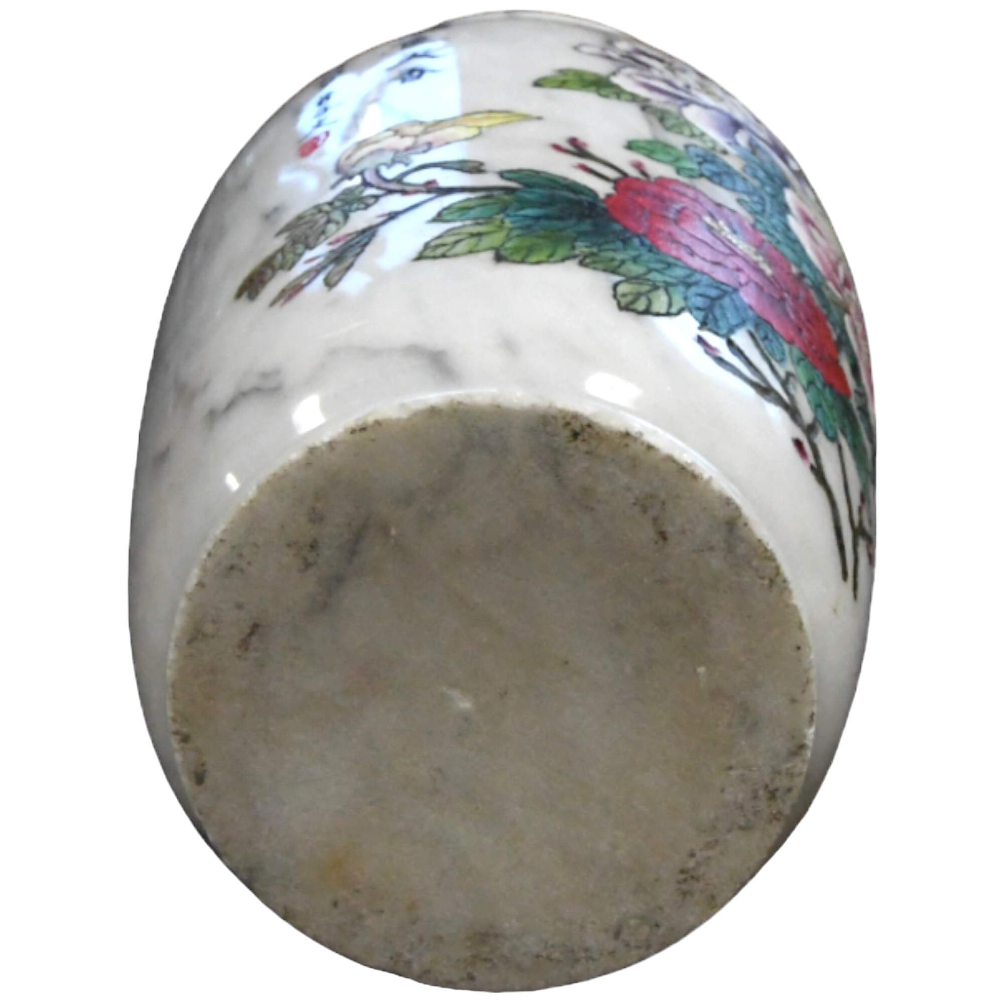 Carved Chinese Marble Calligraphy Floor Vase-4