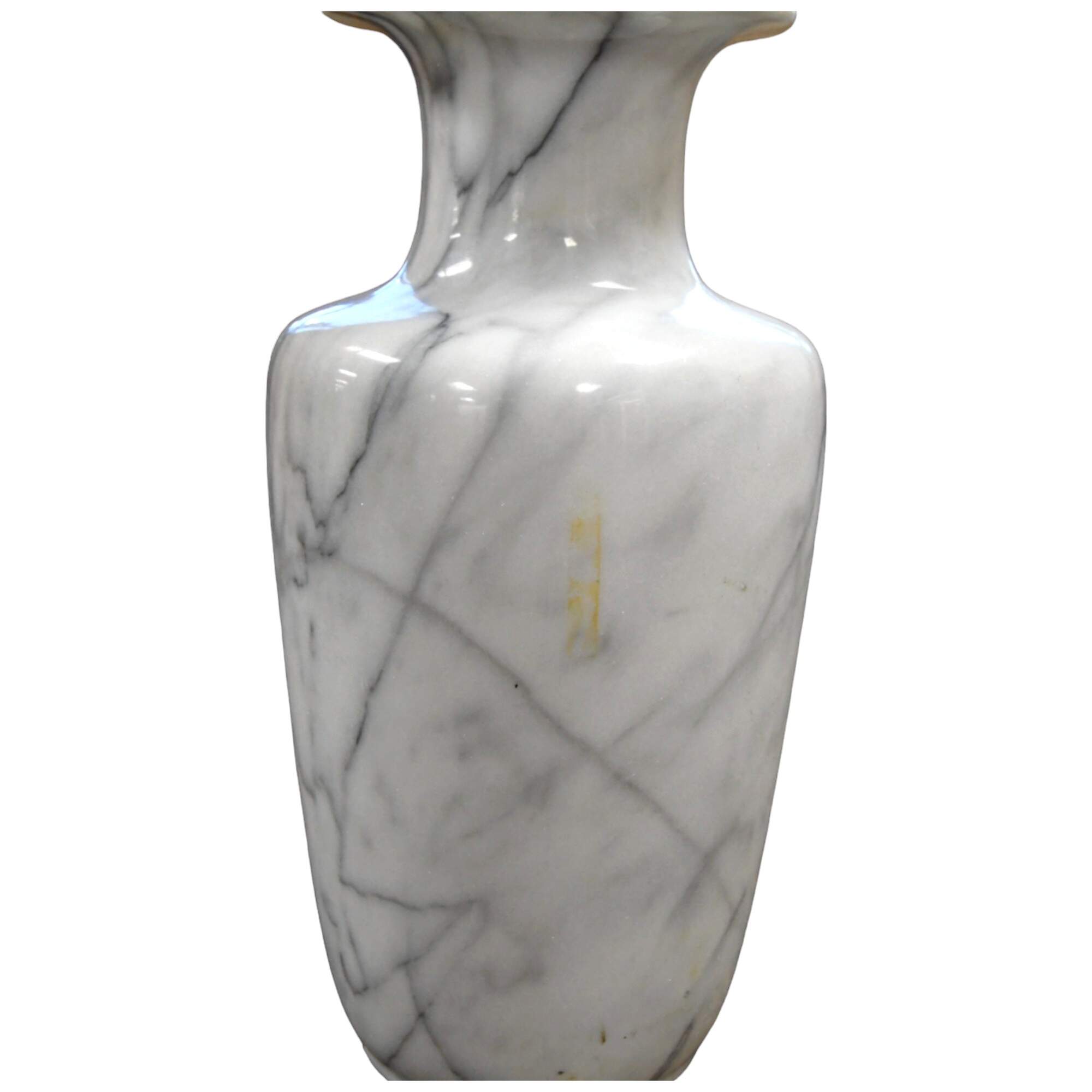 Carved Chinese Marble Calligraphy Floor Vase-3