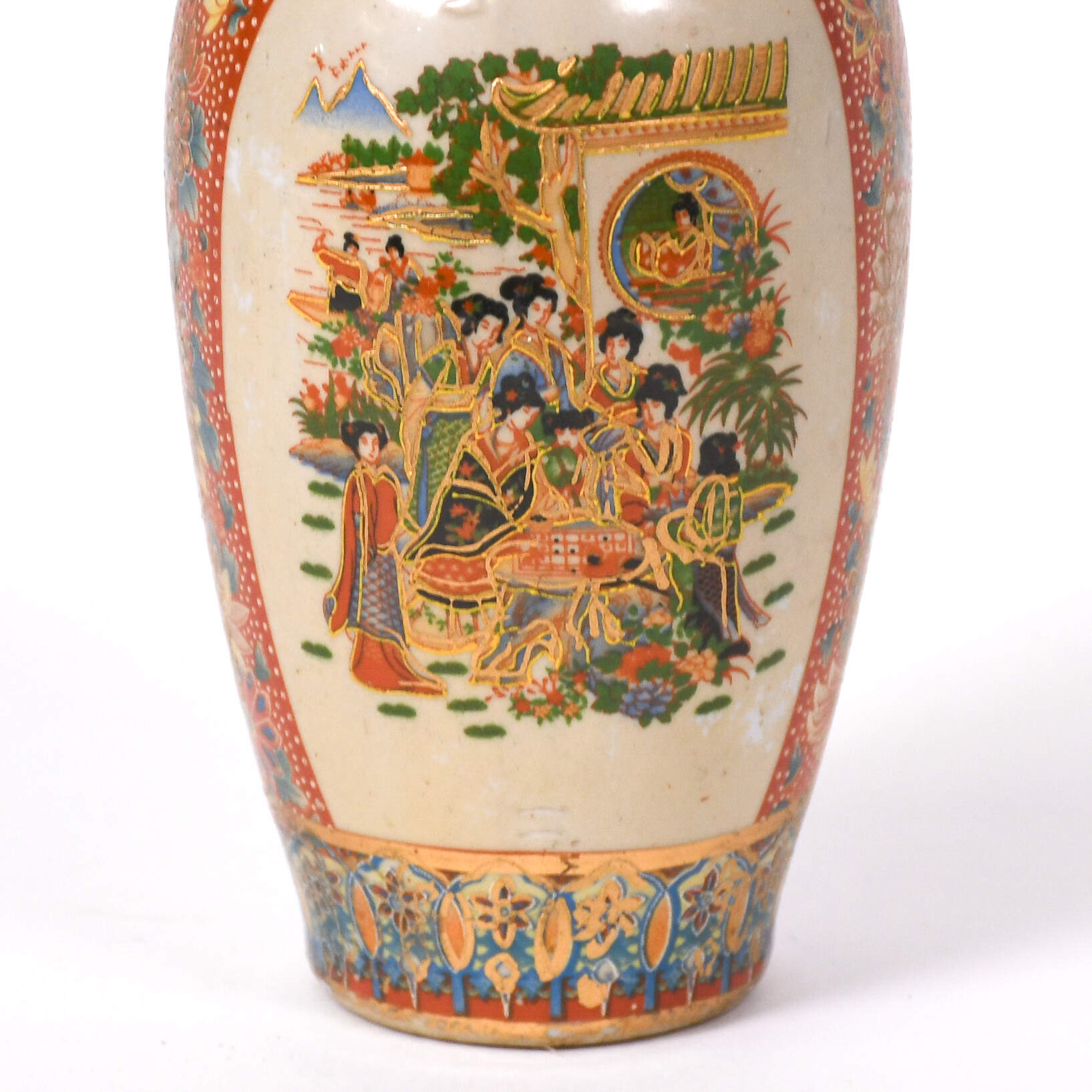 Minature Moriage Royal Satsuma Vase-6