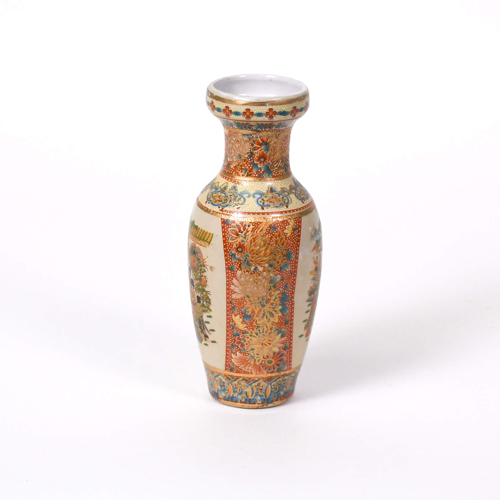 Minature Moriage Royal Satsuma Vase-4