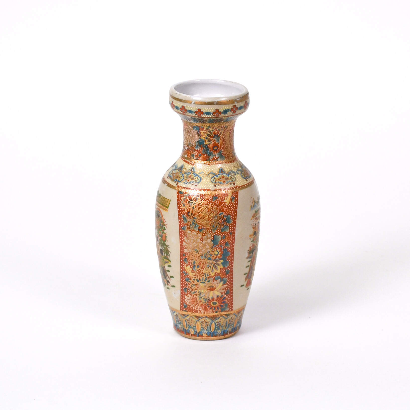 Minature Moriage Royal Satsuma Vase-2