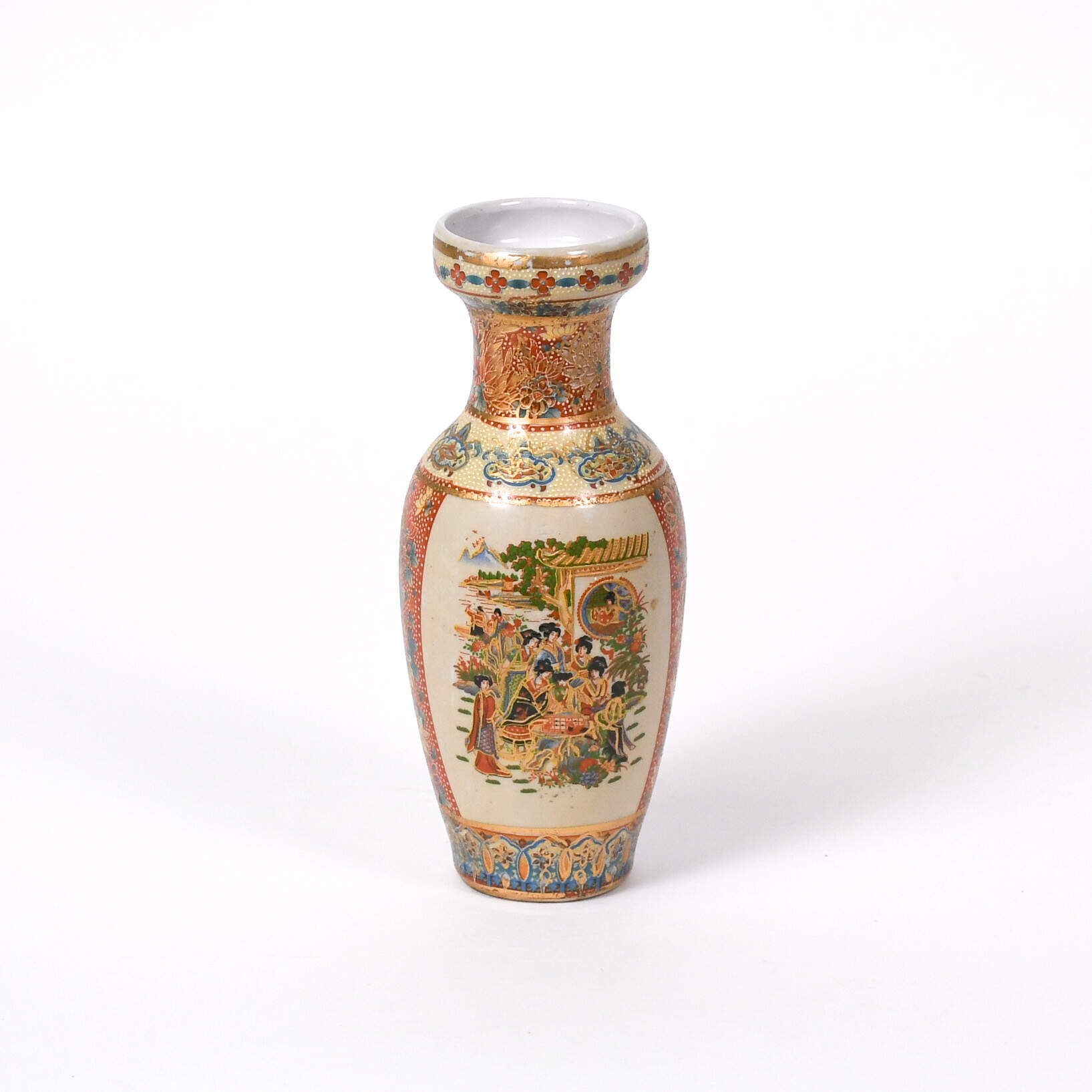 Minature Moriage Royal Satsuma Vase-1