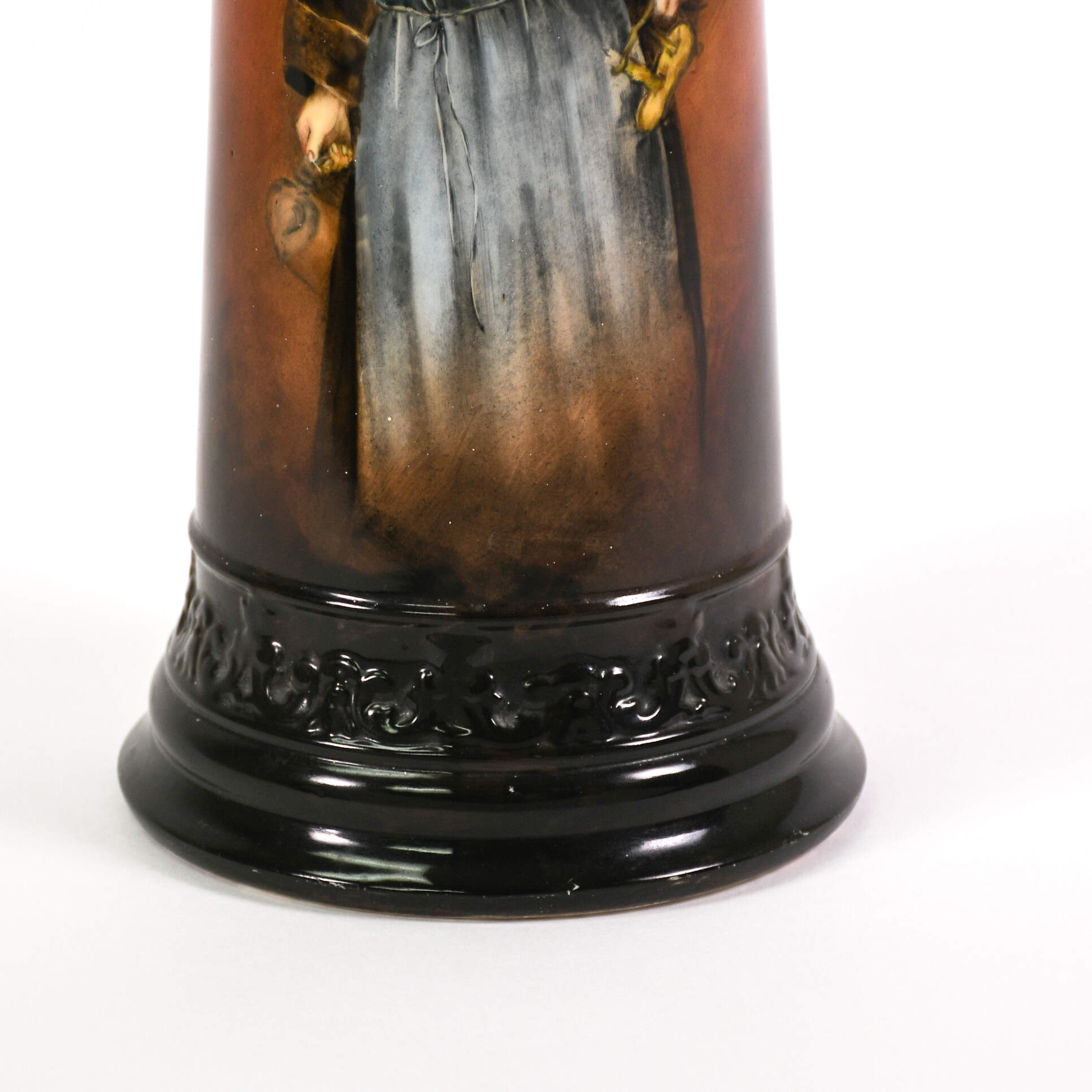 Antique Hand-Painted Trappist Monk Tankard Signed Devore 1904-7