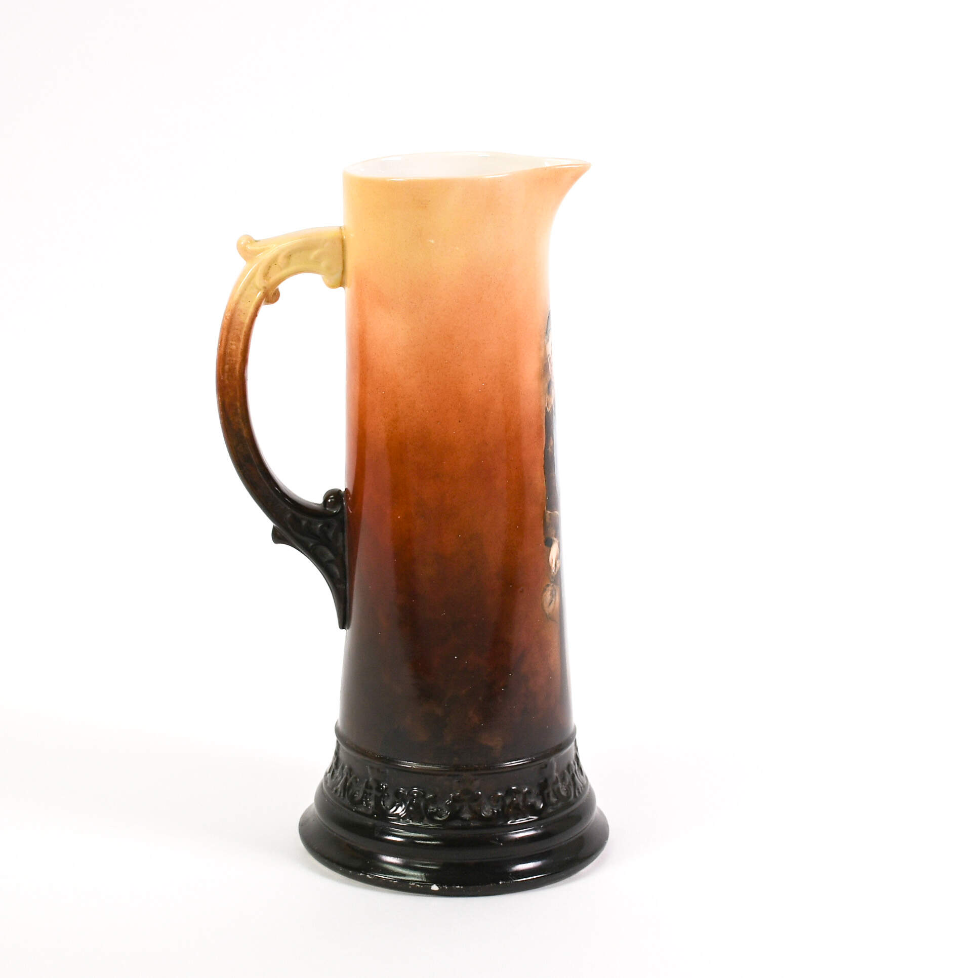 Antique Hand-Painted Trappist Monk Tankard Signed Devore 1904-4