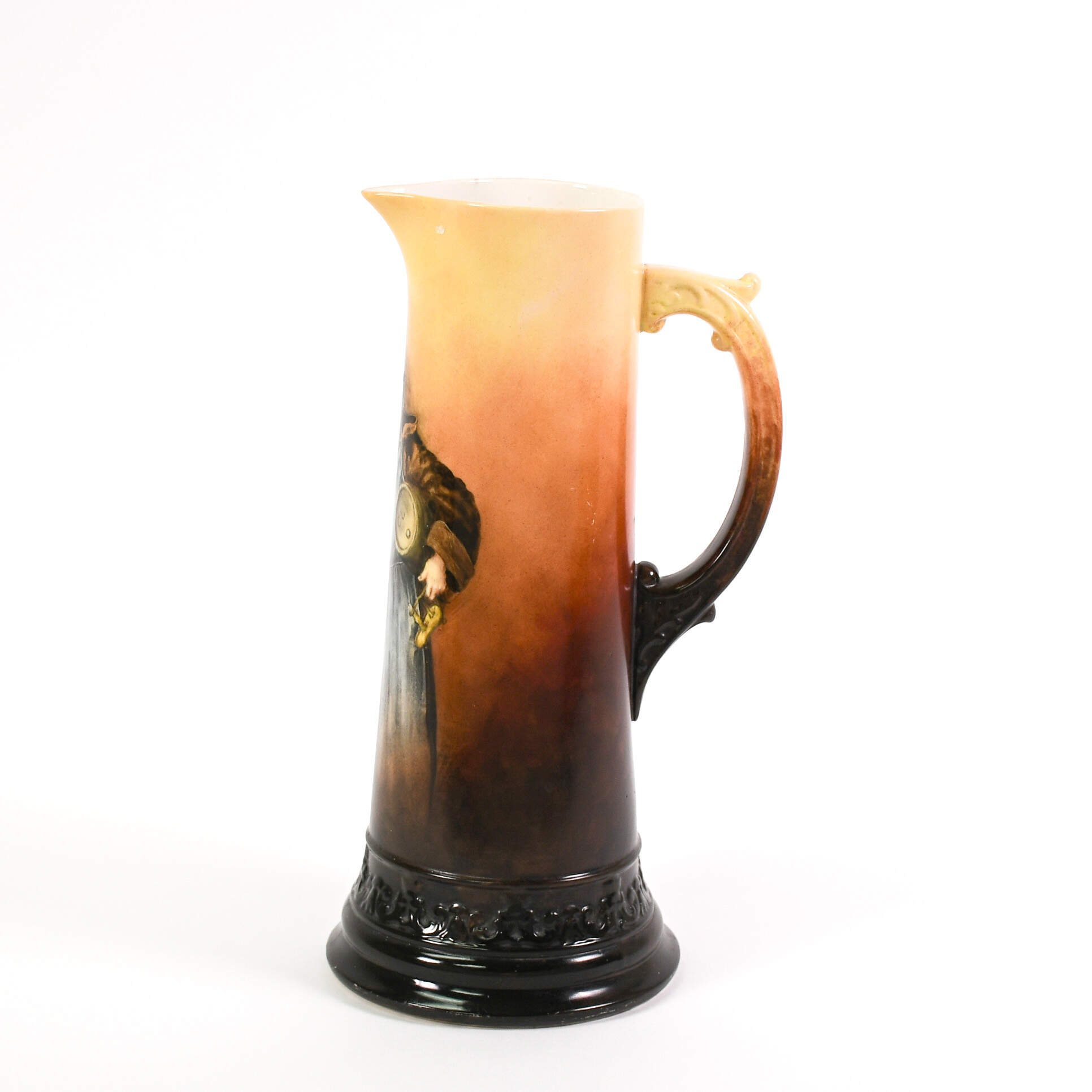 Antique Hand-Painted Trappist Monk Tankard Signed Devore 1904-2